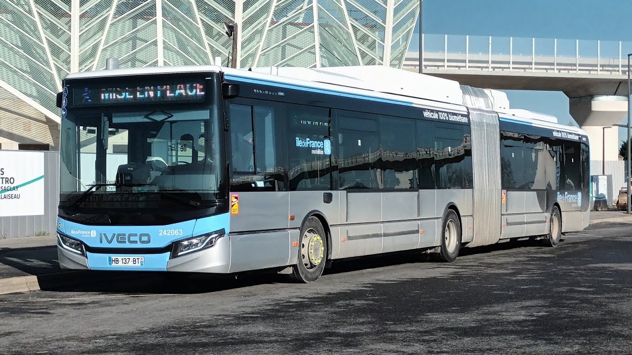 Express 91.06 RATP RD Saclay | Iveco Urbanway 18 GNV N°24270 | Massy Palaiseau - Christ de Saclay