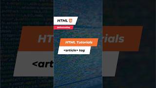 HTML article tag #html #html5 #htmltutorial #frontend #coding