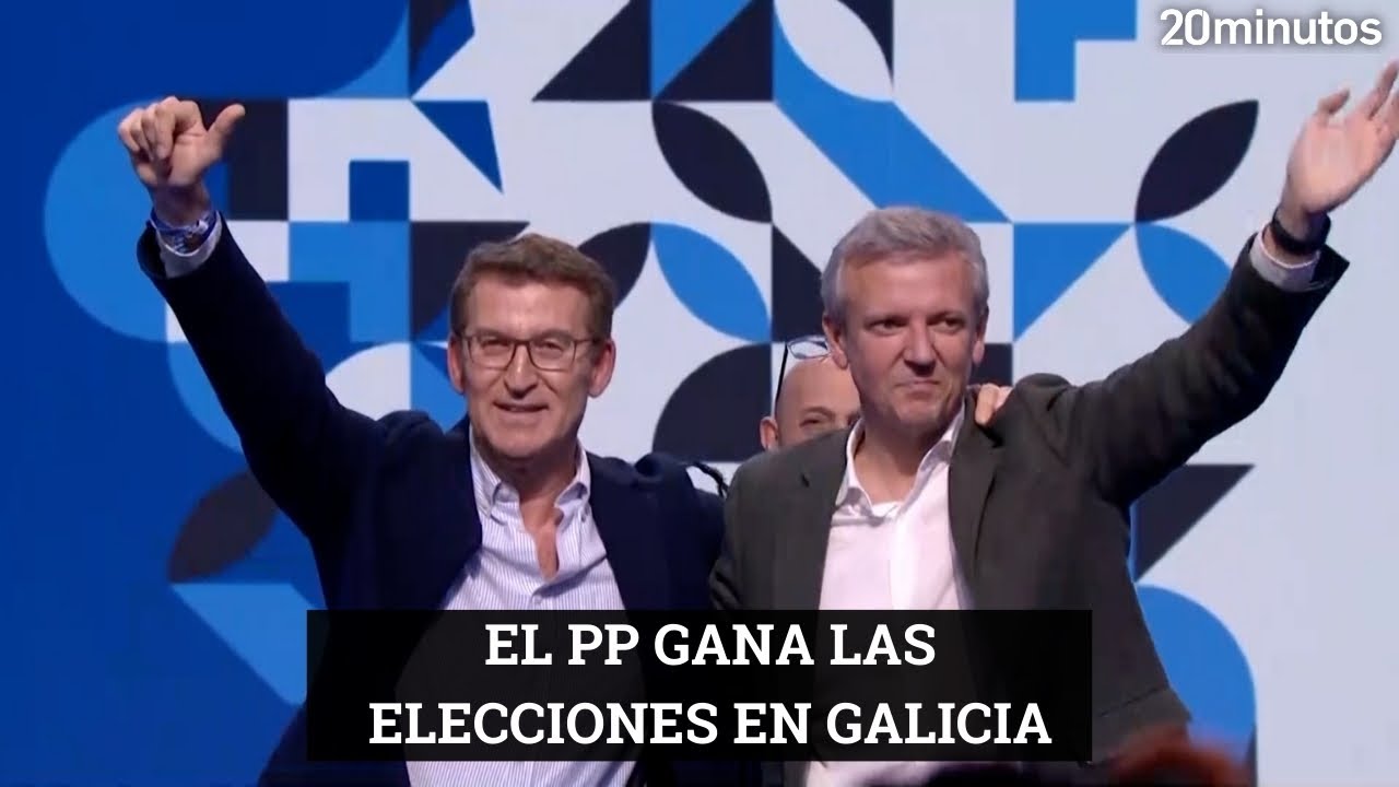 El PP gana las elecciones en Galicia con mayoría absoluta - YouTube