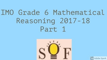 Maths Olympiad question paper- Grade 6-Mathematical Reasoning-part 1