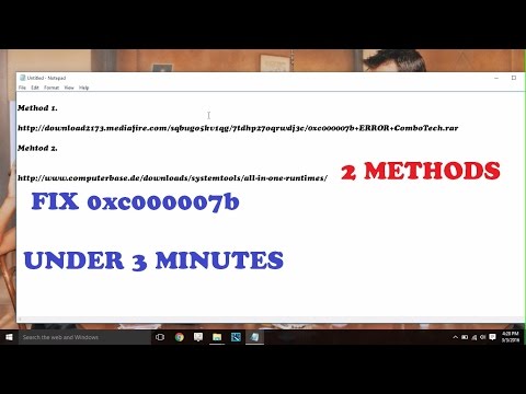 How To Fix 0xc00007b Error For Windows 7,10,8.1,8  (Solved)