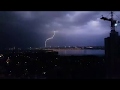 Мощные удары молний над городом Воронеж