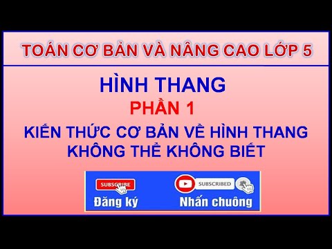 Video Toán cơ bản và nâng cao lớp 5 _HÌNH THANG_(P1)_Kiến... - YouTube