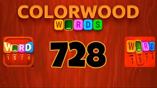 COLORWOOD WORDS Cryptogram level 728 Content