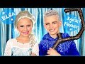 Elsa and Jack Frost Makeup and Costumes