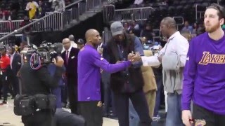 Kobe Bryant's last game in Atlanta (interview/highlights)