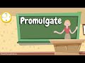 How to pronounce promulgate  promulgate pronunciation