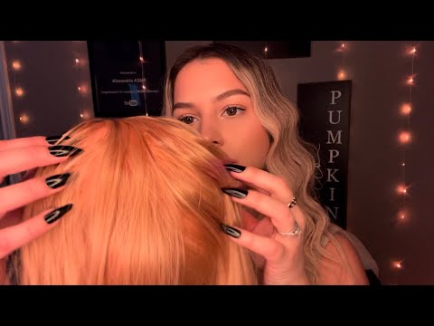 ASMR hair brushing