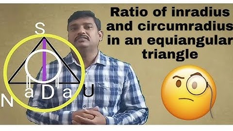 Ratio of inradius and circumradius in equiangular triangle