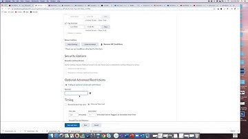 Setting a password protected quiz or test in D2L
