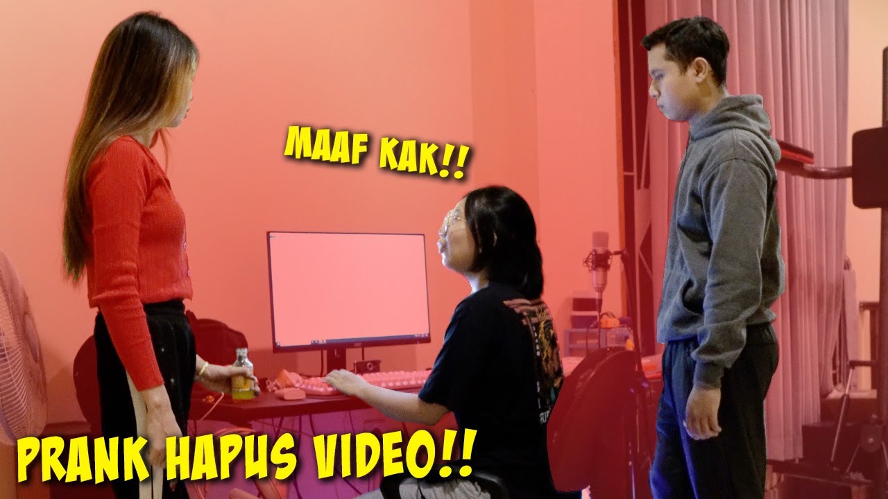 PRANK PUTRI HAPUS FILE VIDEO!! KITA MARAH BESAR SAMPAI DIA NANGIS!!