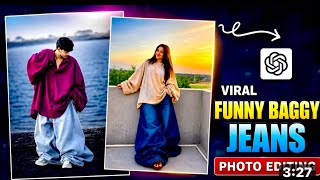 Instagram Trending Funny Baggy Jeans Photo Editing | Baggy Jeans Photo Editing Prompt|Just one click screenshot 4