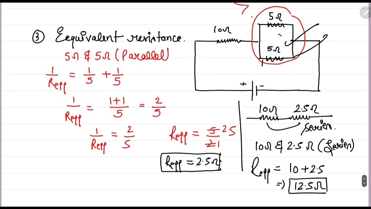 Electricity Numericals Class 10 numerical combination of resistance