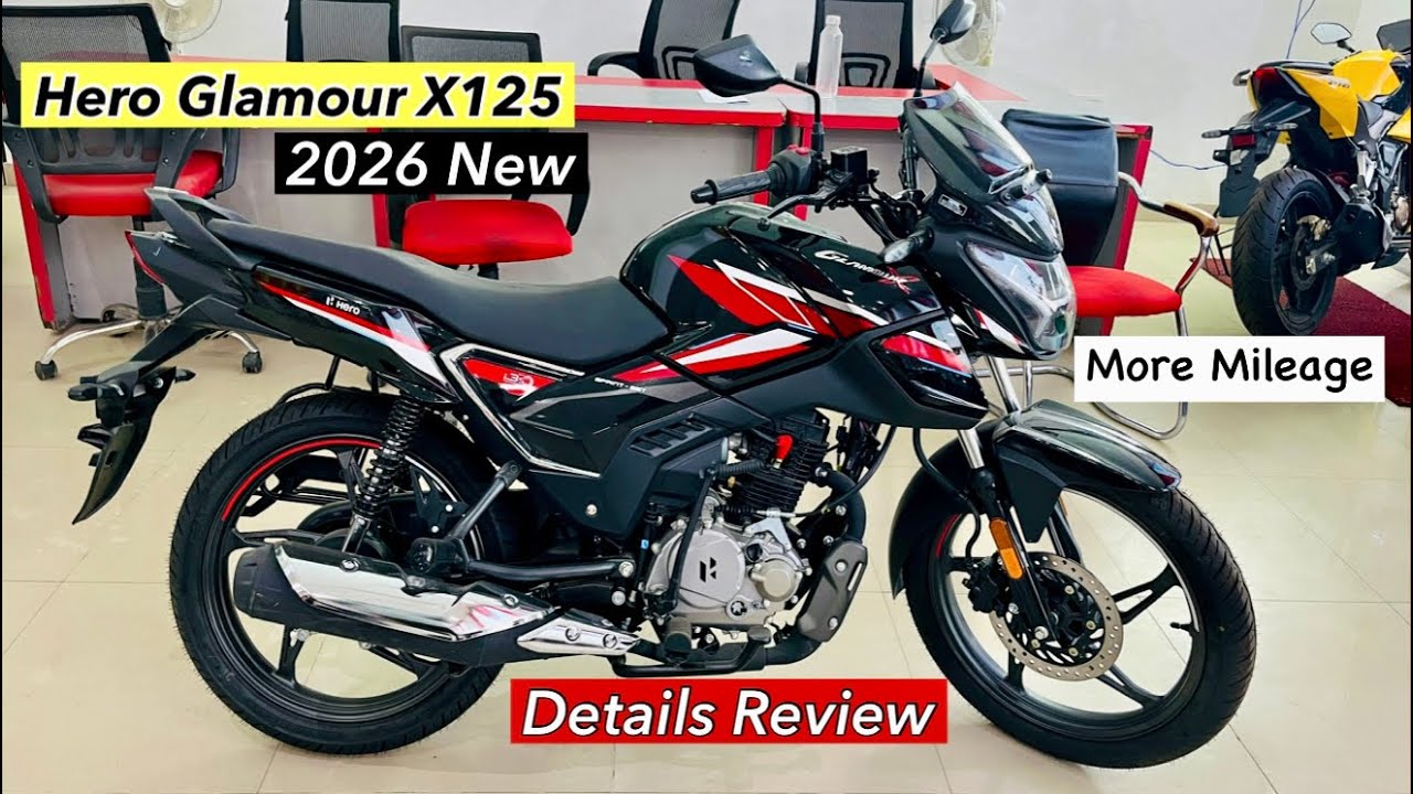 Полный обзор модели Hero Glamour X125 Disc 2026 года | Цена: пробег, новые функции