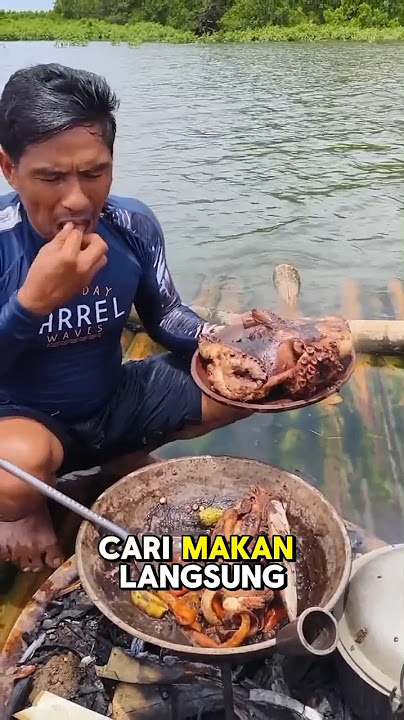 Gurita Fresh dari Laut, Masak Langsung! Ini Baru Hidup#mukbang #makanan #shorts