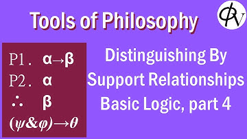 Tools of Philosophy: Basic Logic, part 4 (Distinguishing Arguments by Support Relationship)