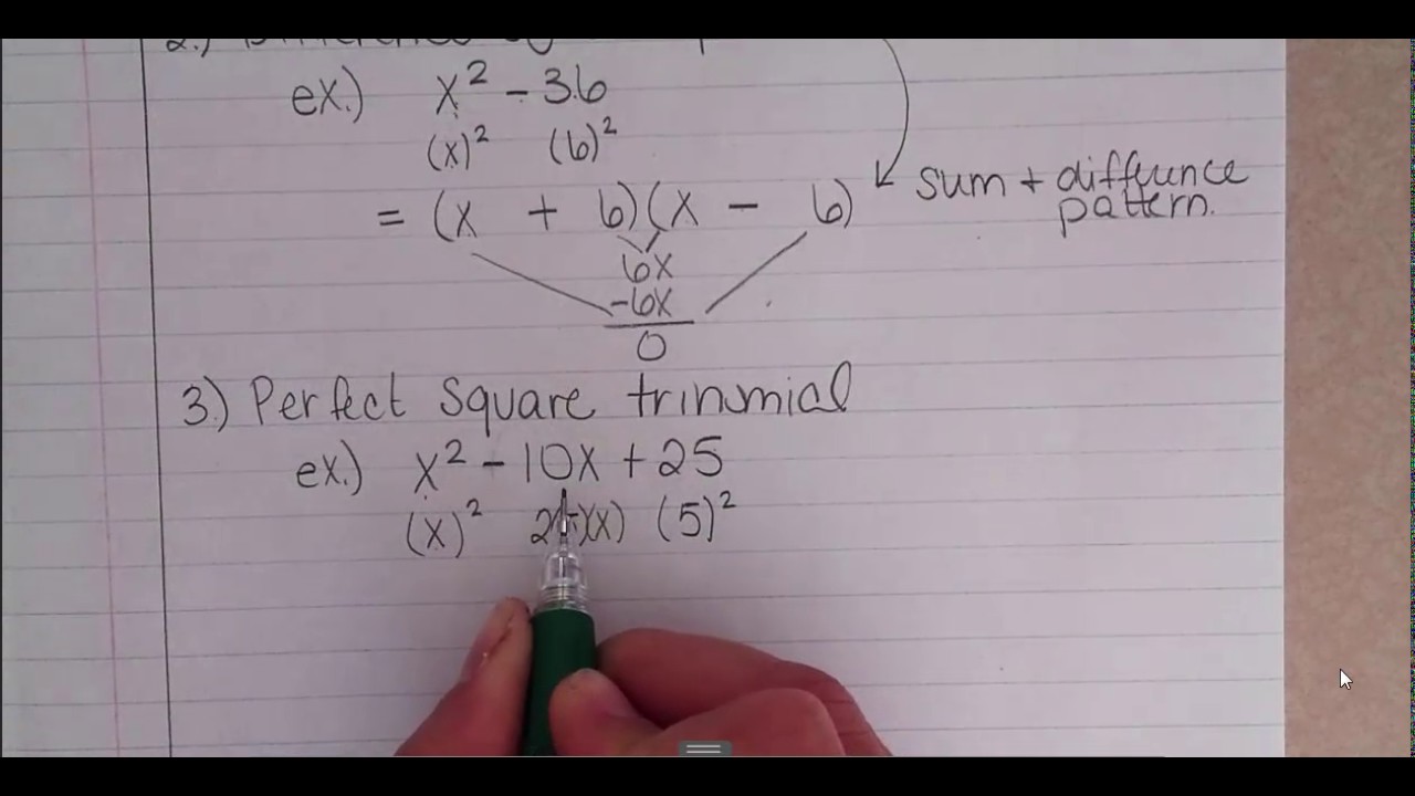 5.2 Solving Quadratic Equations By Factoring (Day 1) - YouTube