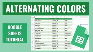 ADDING ALTERNATING COLORS INTO GOOGLE SHEETS