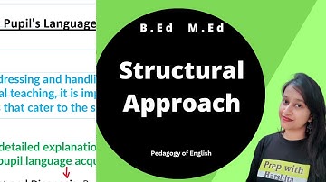 Structural Approach of Teaching | Pedagogy of English