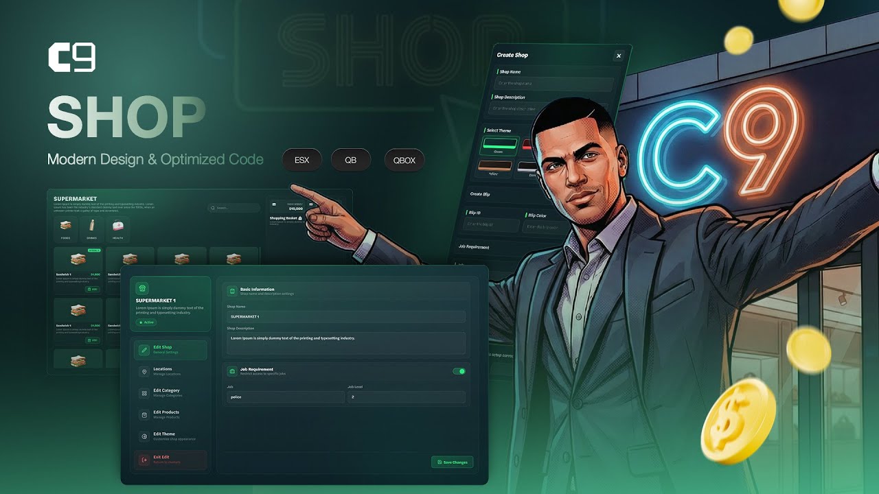 Code9 | Shop System Script for FiveM - YouTube