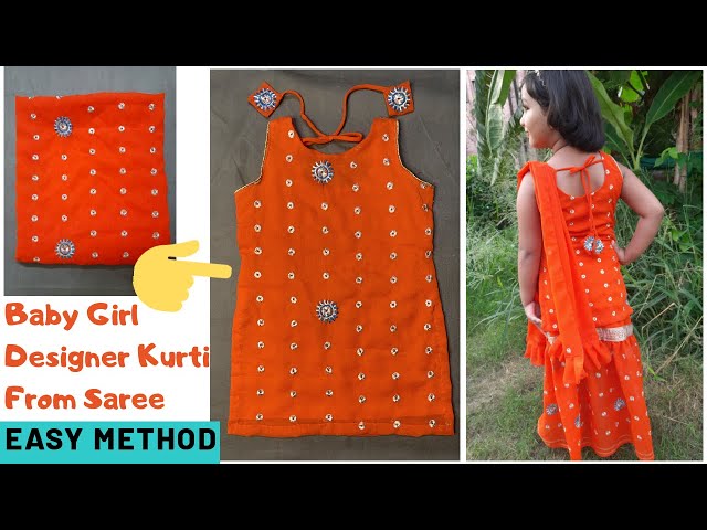 Kurti Design for Kids || 4 - 5 years Baby kurti cutting and stitching ||  Readymade baby kurti ||🤗 - YouTube
