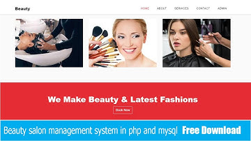 Complete Online Beauty Salon Management System using PHP/MySQL with Source Code