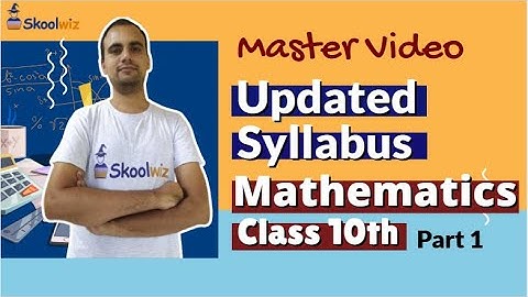 Reduced Syllabus of Mathematics Part-1 (10th Standard) |  Maharashtra State Board | Dipak Sir
