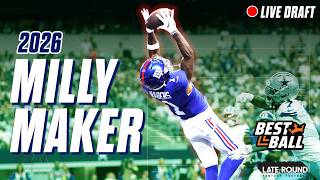 Fantasy Football Best Ball Live Draft | 2026 DraftKings Milly Maker