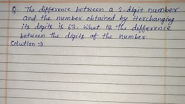 The difference between a 2digit number and the number obtained by interchanging its digits is 63