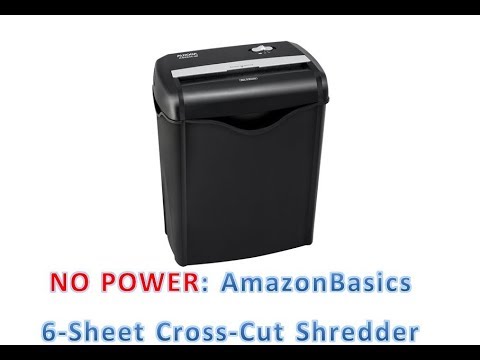 no power amazonbasics 6 sheet cross cut shredder b00hfjwkwk omnitech 12 sheet cross cut shredder