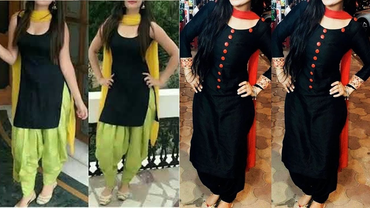 black punjabi suit design