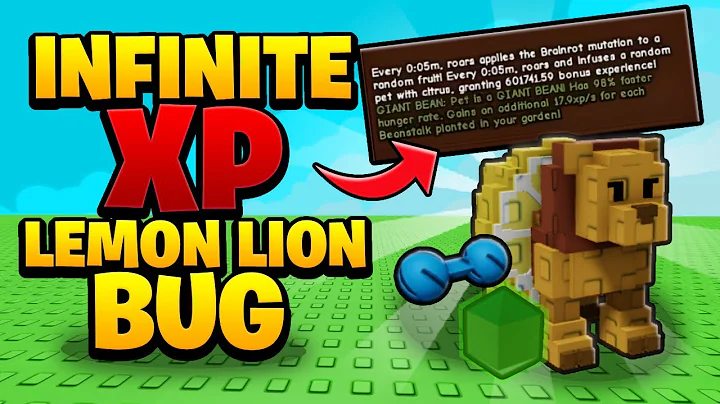 *INFINITE* LEMON LION XP BUG | EASY LEVEL 100 PETS TUTORIAL (Grow A Garden)