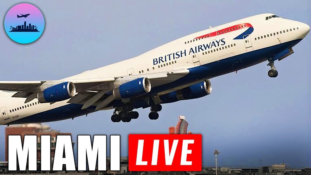 LIVE Planespotting 🔴 Miami Int'l Airport | Runway 9er | Heavies Landings & Takeoffs!