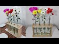 como hacer un florero con botellas recicladas