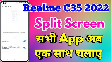 How To Use Dual Screen Realme C35 | Realme C35 Split Screen