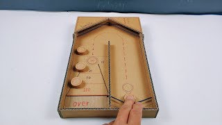 Making a desktop shuffleboard game with cardboard