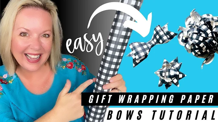 🖤🤍🖤 DIY Dollar Tree Wrapping Paper Buffalo Check Bow Tutorial 🖤🤍🖤