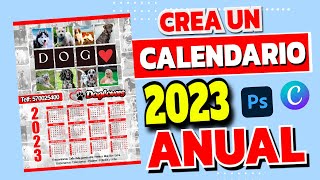 CÓMO HACER CALENDARIO ANUAL 2023 EN PHOTOSHOP Y CANVA #tutorialphotoshop #tutorialcanva screenshot 5