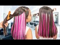 😱Mechas De Colores 🌈 Sin Dañar El Cabello De Tus Niñas (Con Kanekalon)