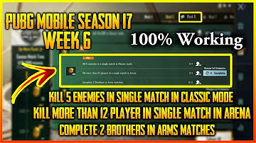 Kill 5 Enemies In Single Match in Classic, Kill 12 In Single Match in Arena, Complete 2 Brother Arms