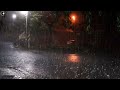 비 내리는 밤에 불면증을 위한 폭우, 빠르게 잠드는 빗소리 ASMR 백색소음