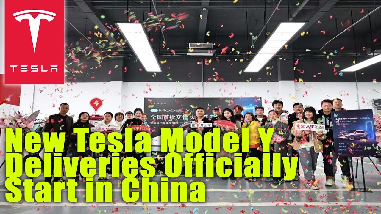 New Tesla Model Y Deliveries Officially Start in China - YouTube