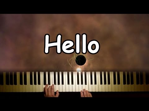 Hello (Adele) easy piano version with lyrics