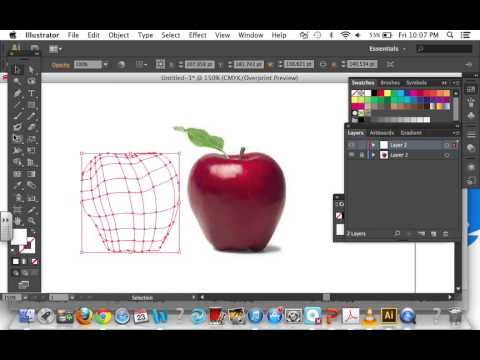 ภาพ กราฟิก แบบ raster  2022  Adobe Illustrator: Using the mesh tool (Creating an apple)