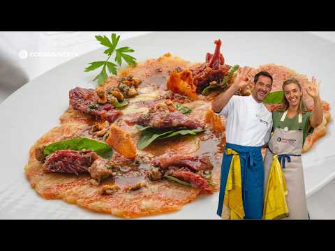 PAULA MONREAL and JOSEBA ARGUIÑANO make FIG CARPACCIO with DUCK CONFIT 🍐