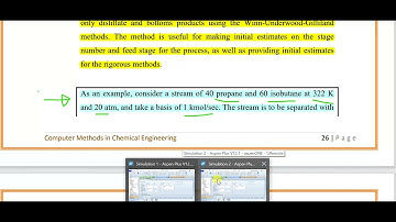 Short distillation (DSTWU) using Aspen Plus