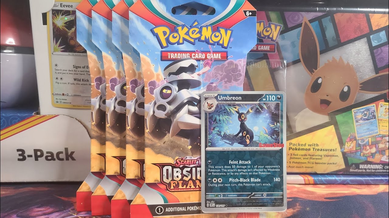 Umbreon GameStop Obsidian Flames Promo Card + Pack Opening Umbreon GameStop Obsidian Flames Promo Card + Pack Opening