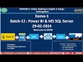 Data Analyst Demo 1 29-02-24 Power BI, SQL, SSAS, Snowflake DB, ADS, ADF,SSIS with Project in Telugu