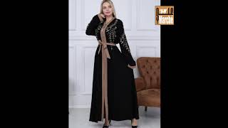 Abaya avec Tarza et ceinture  عباية غزالة حريروالحزام