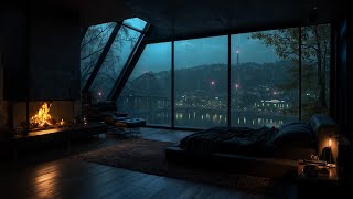 Download Lagu Rainfall with Fireplace Sounds | Relaxing Rain \u0026 Meditation Ambience MP3